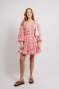 Georgette Mini Dress - Pink Blossom