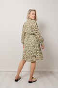Adalia Rikkelie Shirt Dress - Green Flowers