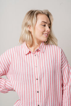 AmosIW Kiko Shirt - Pink Stripe