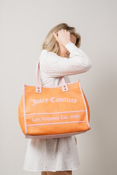 Rosmarie Straw Large Shopping - Peach/Pink
