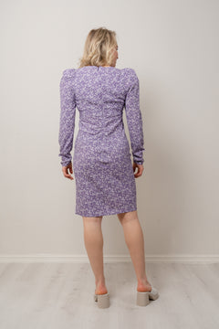Hawaii Midi Dress - Purple Flower Print