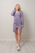 Hawaii Midi Dress - Purple Flower Print