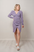 Hawaii Midi Dress - Purple Flower Print