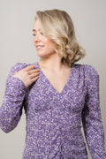 Hawaii Midi Dress - Purple Flower Print