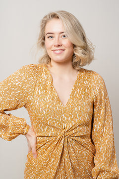 Rattan Dress - Apricot