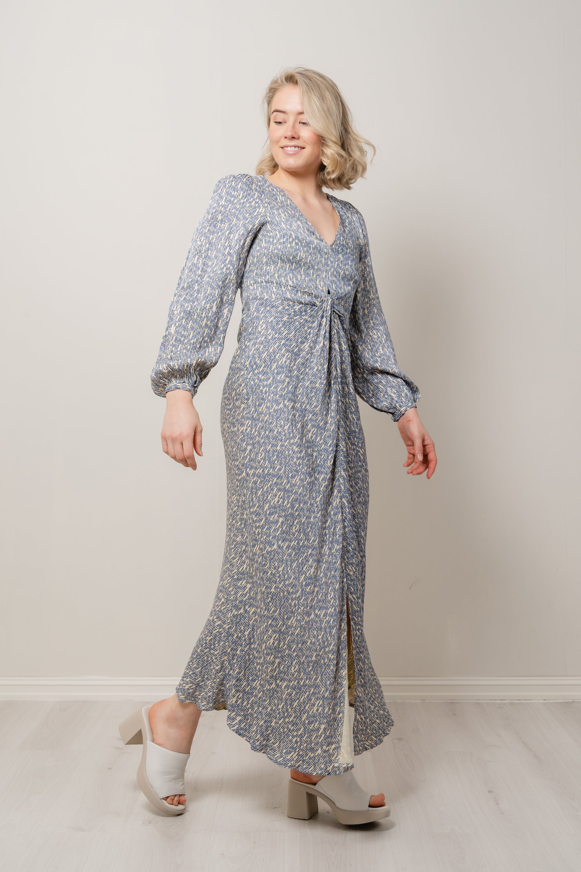 Rattan Dress - Cornflower Blue