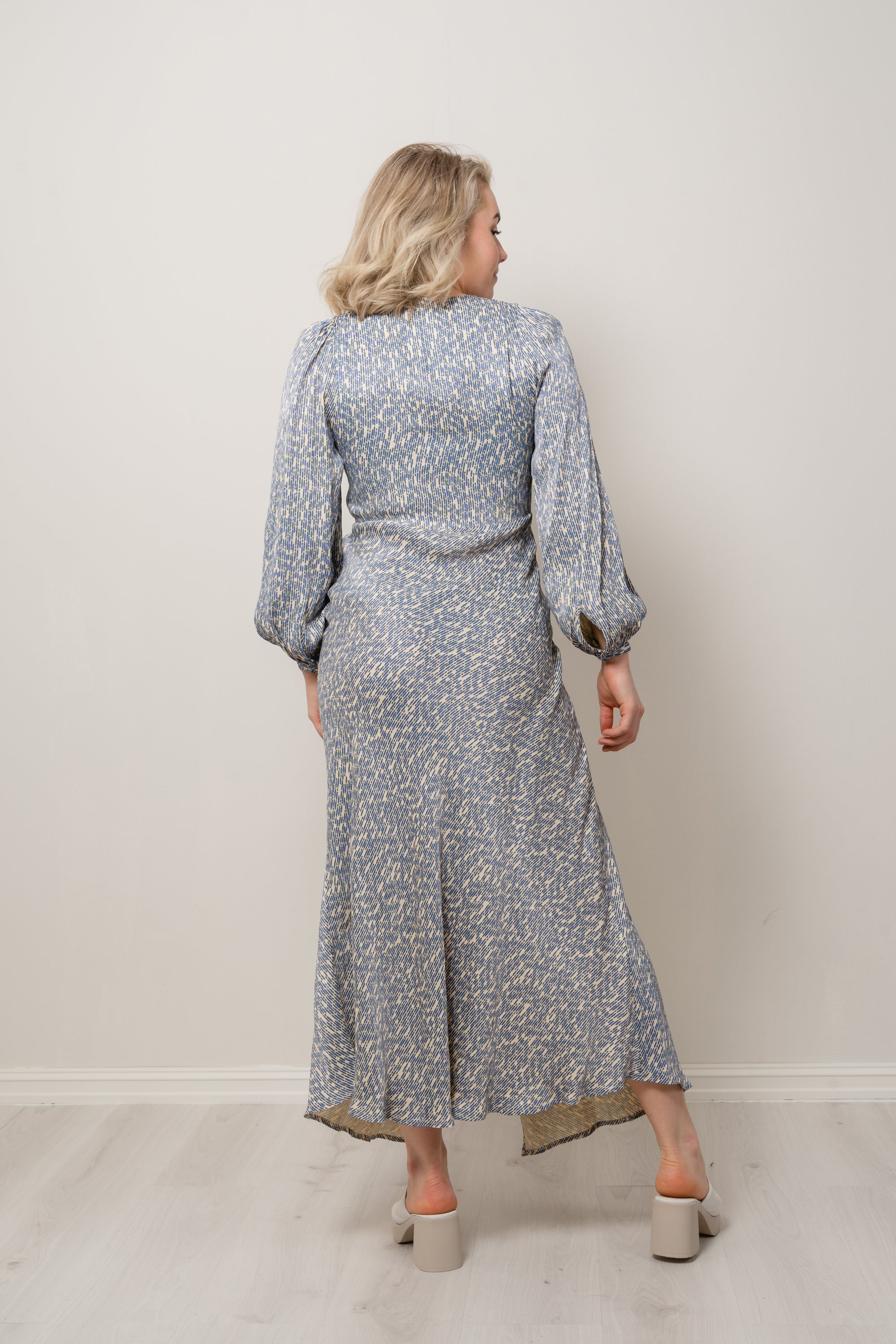 Rattan Dress - Cornflower Blue