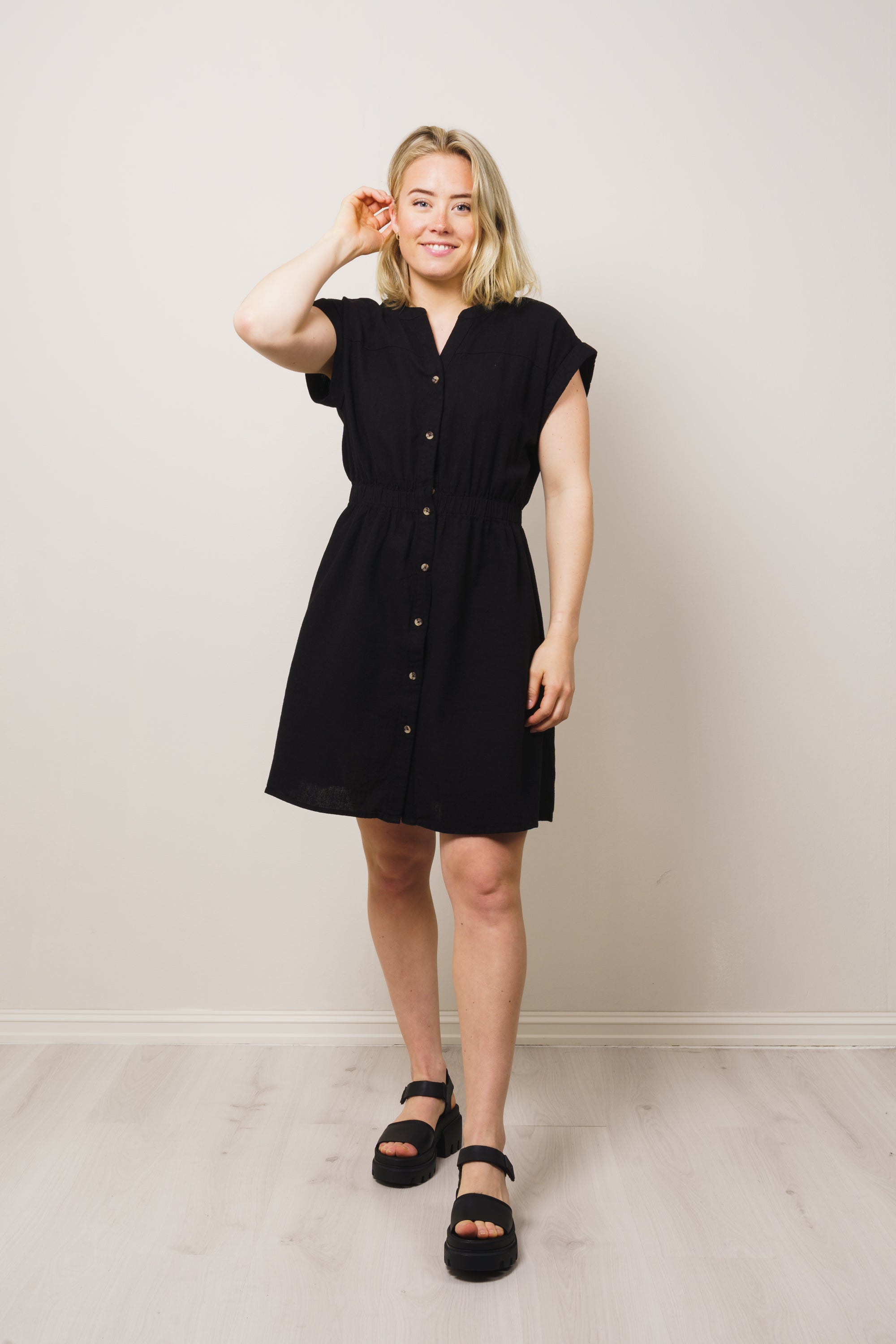 Karima Ginia Ss Shirt Dress - Black