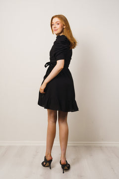 Valkyrie Linen Dress - Black