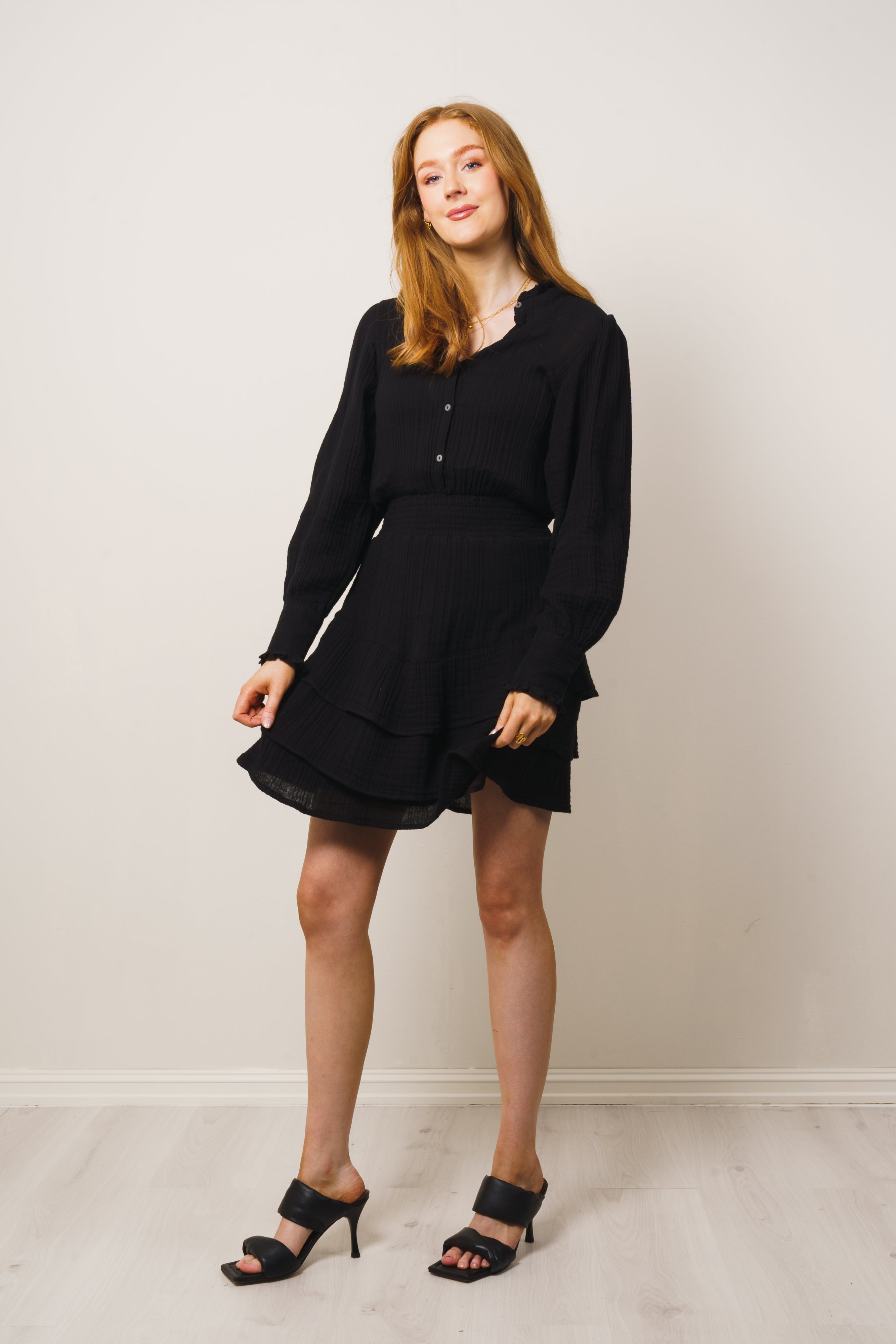 Tora Gauze Dress - Black