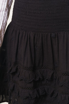 Sol Cotton Skirt - Black