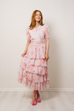 Jade Shimmering Goddess Dress - Shell Pink