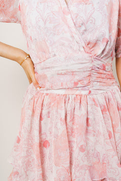 Jade Shimmering Goddess Dress - Shell Pink