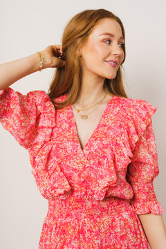 Frøya Long Dress - Coral