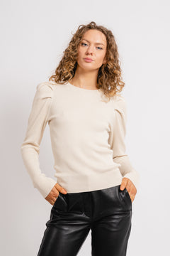 Isla Ls Knit O-Neck - Birch
