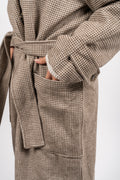 Jimson Weed Wool Coat - Brown Houndstooth