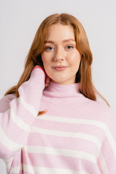 TenleyIW Turtleneck Pullover - Candyfloss Stripe