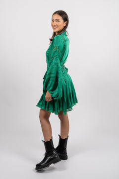 Lita Satin Dress - Green