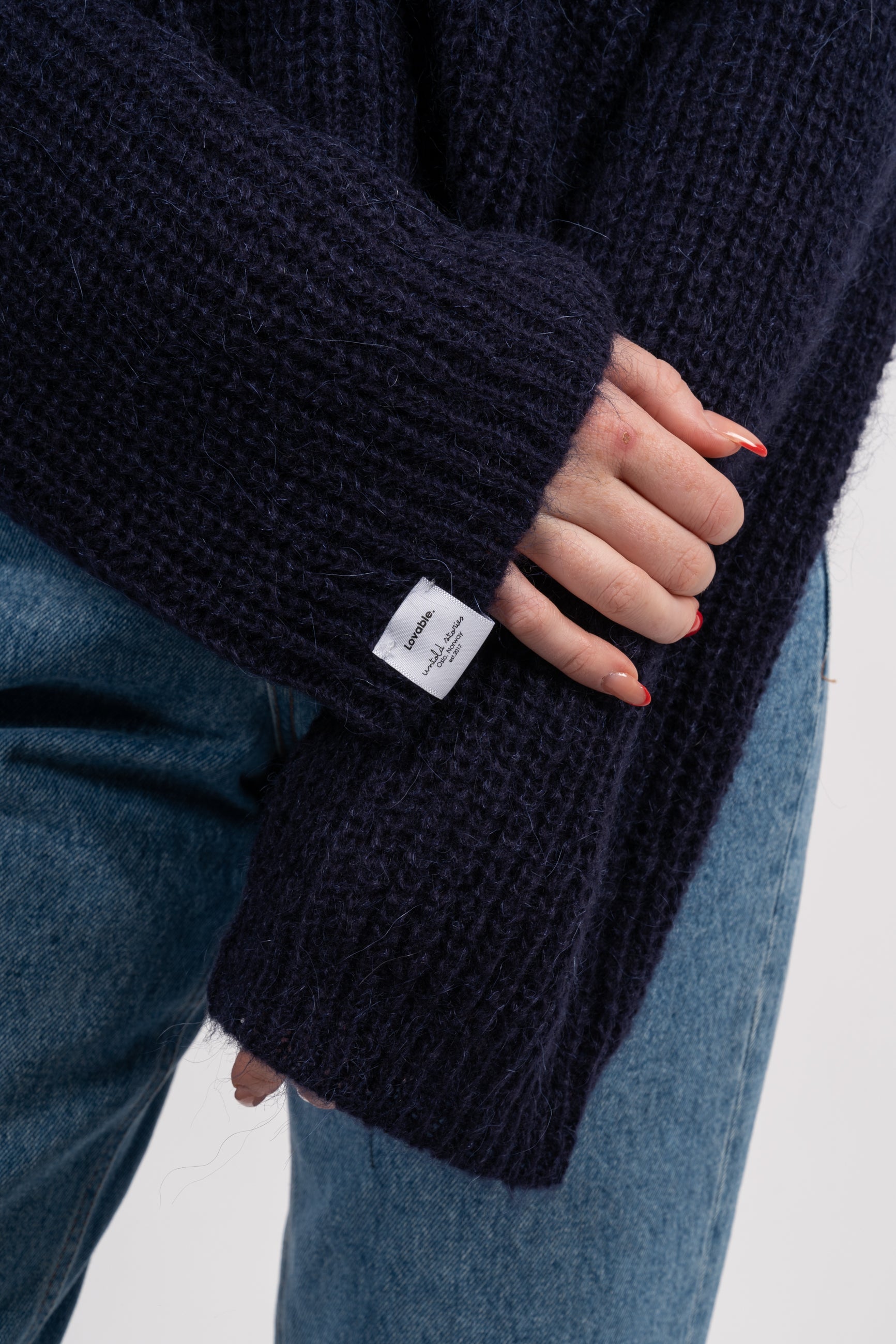 Florie Zip Knit - Dk Navy