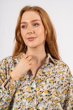 Minetta Benina Shirt Aop - D Tobacco Flower