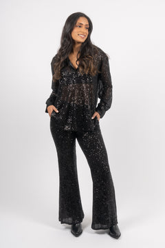 Shine On Blouse - Black