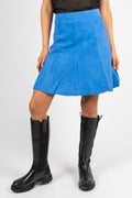 Susa HW Suede Short Skirt - Ultramarine