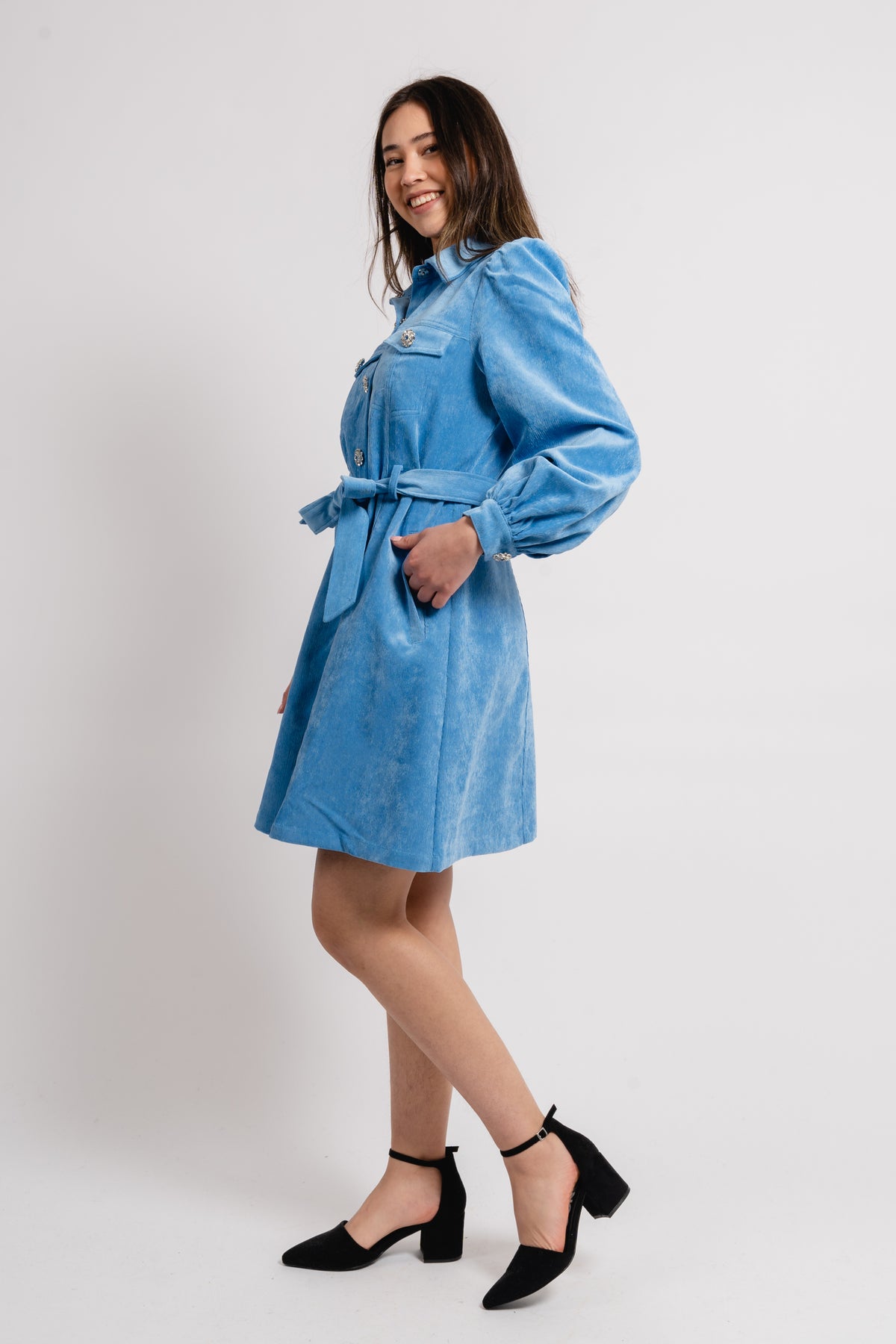 Melanie Dress - Azure Blue