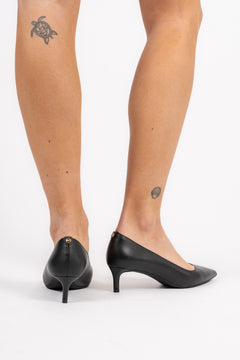 Alina Flex Leather Kitten Pump - Black