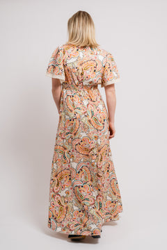 Rhona Long Dress Linen - Ivory