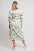 Paola Midi Dress - Creme Flower