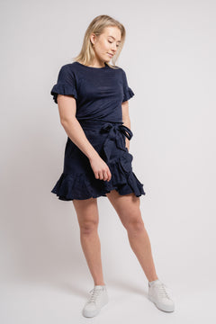 Julli Linen Skirt - Navy