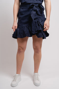 Julli Linen Skirt - Navy