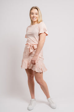 Lara Linen Tee - Dusty Pink