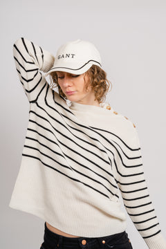 Contrast Stitch Cap - Cream