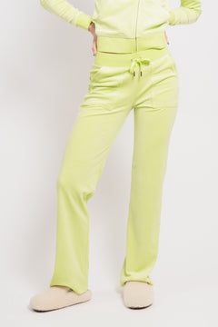 Del Ray Classic Velour Pant Pocket - Sharp Green