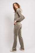 Del Ray Classic Velour Pant Pocket Gold Hw - Vetiver