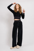 Marissa Monogram Hoodie - Black
