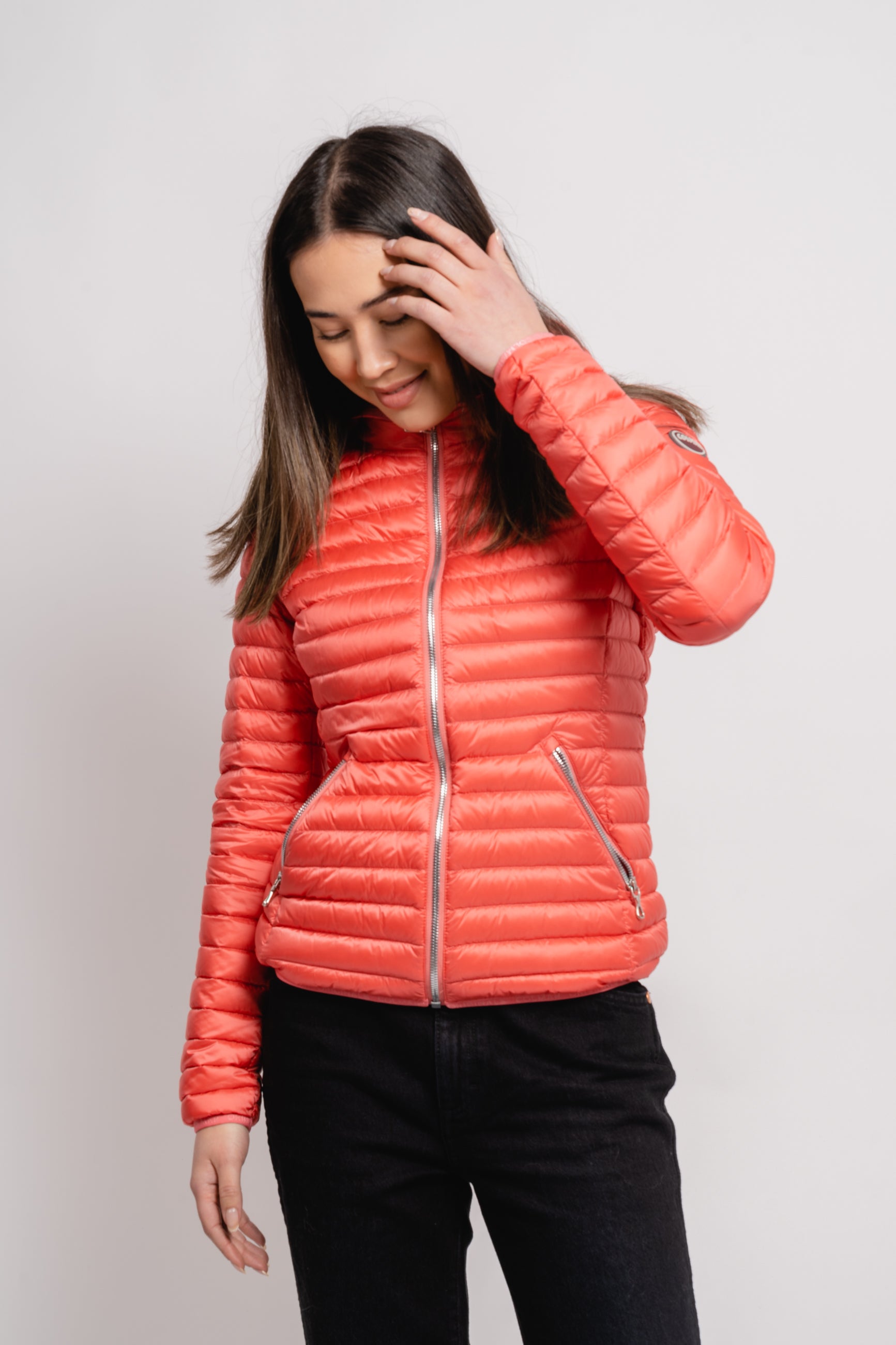 2224U Hooded Down Jacket - Spiced Coral