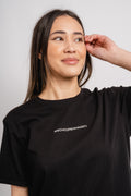 Terina Organic Small Logo Tee - Black/White