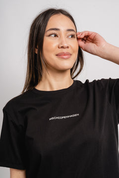Terina Organic Small Logo Tee - Black/White