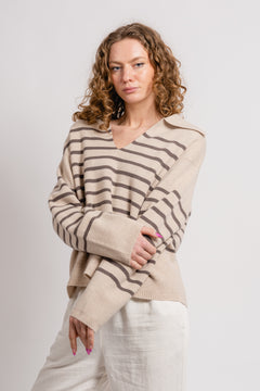 Storm Knit - Barley Stripe