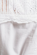 Violette 2/4 Ankle Broderi Dress - Bright White