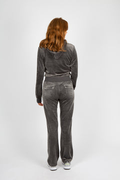Robertson Classic Velour Zip Hoodie - Top Hat