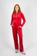 Del Ray Classic Velour Pant Pocket - Astor Red