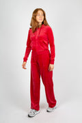 Del Ray Classic Velour Pant Pocket - Astor Red