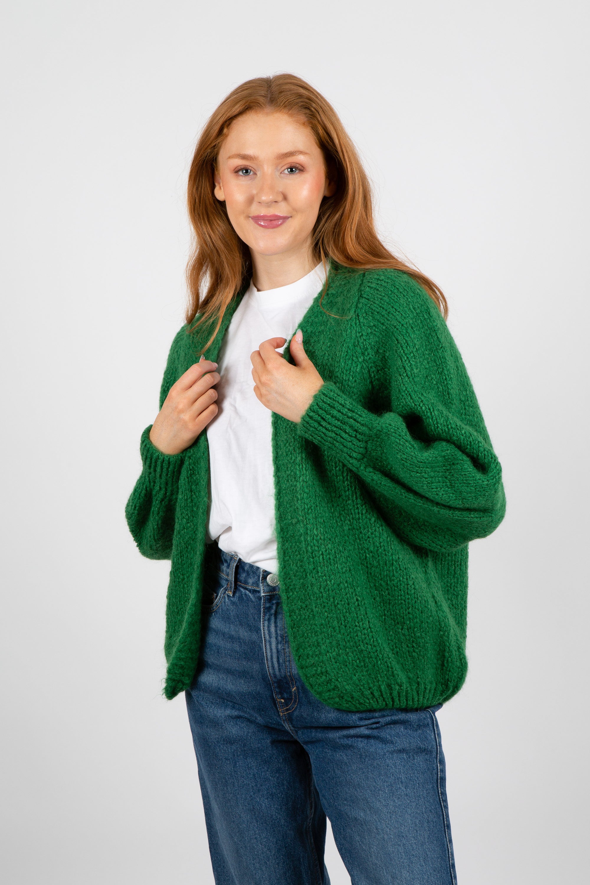 Fora Knit Cardigan - Green