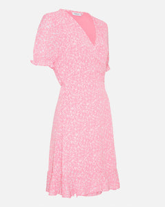 Elanina Rikklie Wrap Dress Aop - White Flowers