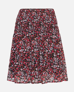 Varuna Kabrina Smock Skirt Aop - Persian Red Flw