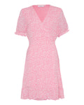 Elanina Rikklie Wrap Dress Aop - White Flowers