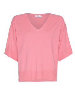 Eslina Rachelle 2/4 V Neck Pullover - Aurora Pink
